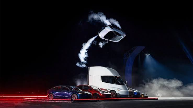 Elon Musk Unveils Tesla Flying Roadster